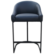 Simple Black Soft PU Dining Chair , Restaurant Dining Chair