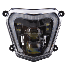 EMark Certified LED Headlight for Duke 690/Motorcycle Accessories LED Lights with Halo for Duke 690R