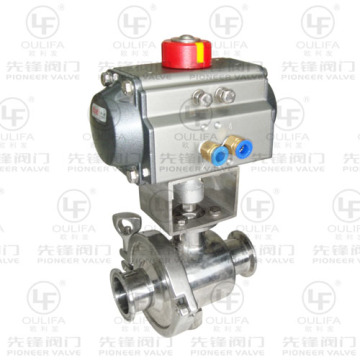 Pneumatic Sanitary Ball Valve with Quick Coupling