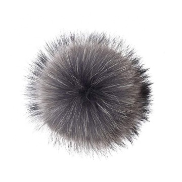 mixed color real raccoon fur ball with snap true large fur pom poms