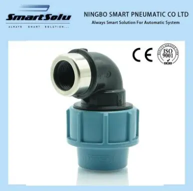 Plastic Compression Fitting 90 Degree Elbow