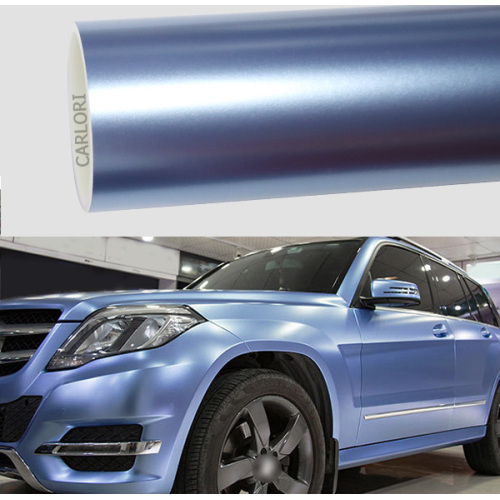 Satin Metallic Mist Blue Car Wrap Vinyl