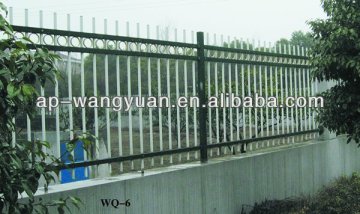 galvanized tubular steel picket fencing