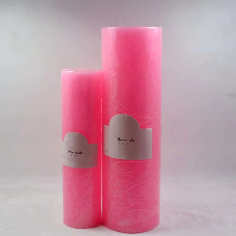 Handmade Wedding Gift Unscented Multi Color Paraffin Wax Pillar Candle