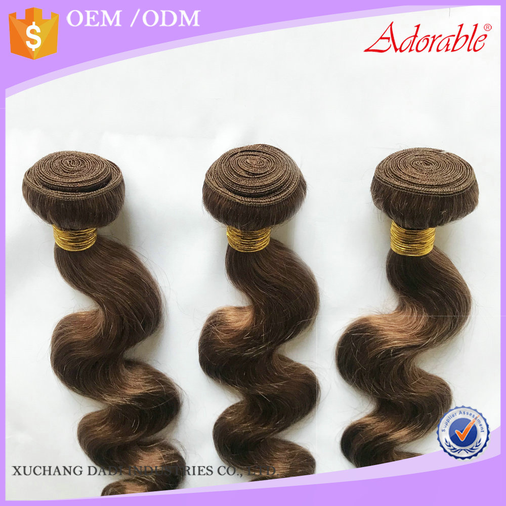 double weft no tangle soft and smooth raw virgin  sew in hair extension body wave mink brazilian human hair color 30