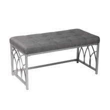 Bailey Grey Linen Fabric Bed End Stool Ottoman
