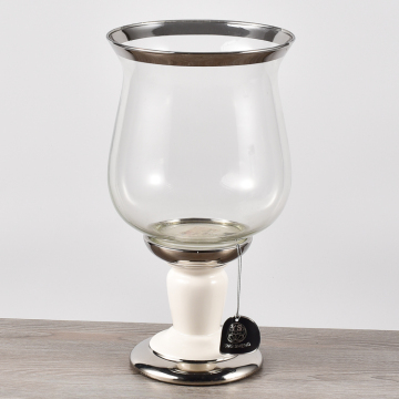 Customized Logo Church Candle Stands - Decorative Wedding Ceramic Glass Dome Candle Holders