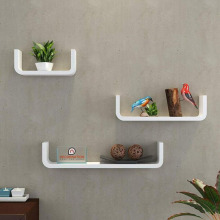 Floating Wall Shelf Set of 3 U Shape