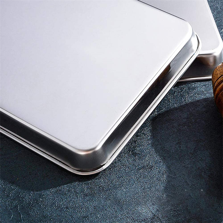 Serving Tray 304 Stainless Steel Dinnerware Set Food Tray BBQ Sheet Tray