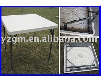 plastic folding table, square table, folding table