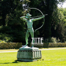 Antique garden greek archery soldier statue life size bronze nude archer sculpture