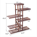 Carbonized Wood Plant Stand Holder Flower Display Rack