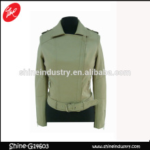 Newest slim leather short coat for women