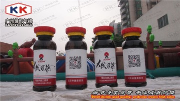 high quality air tight advertisement structure inflatable bottle, outdoor inflatable advertising model