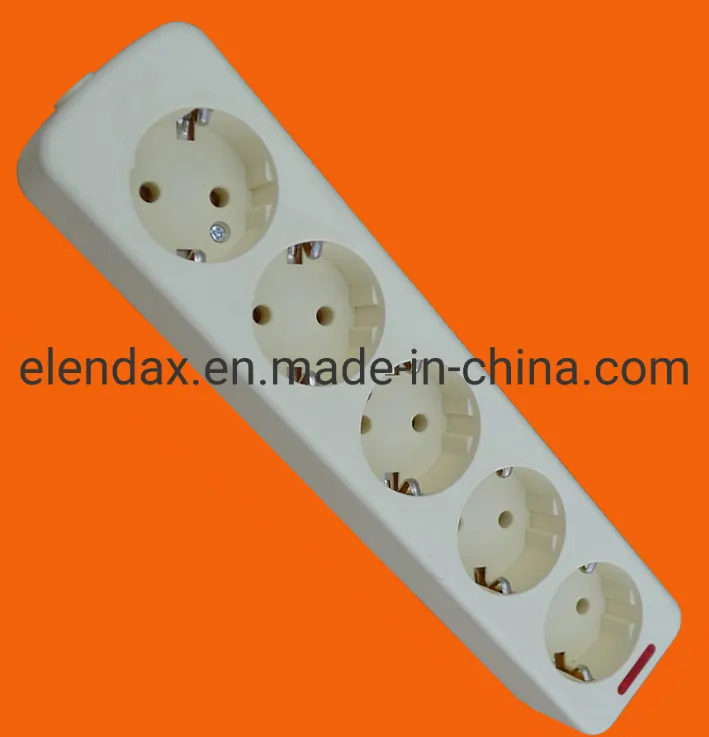 6-контактный удлинитель европейского типа с заземлением (E5006E)