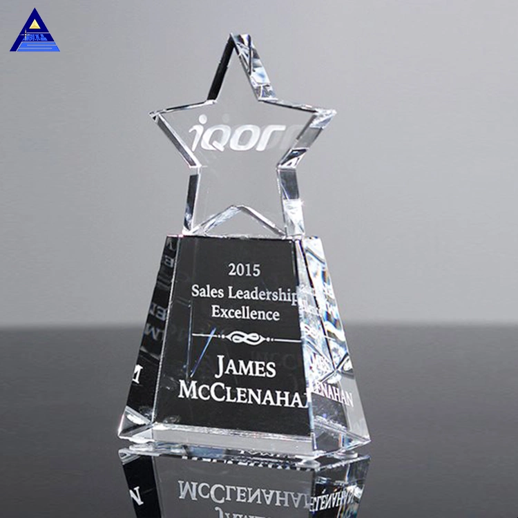 Crystal Metal Award Stress Ball Star Shaped Trophy