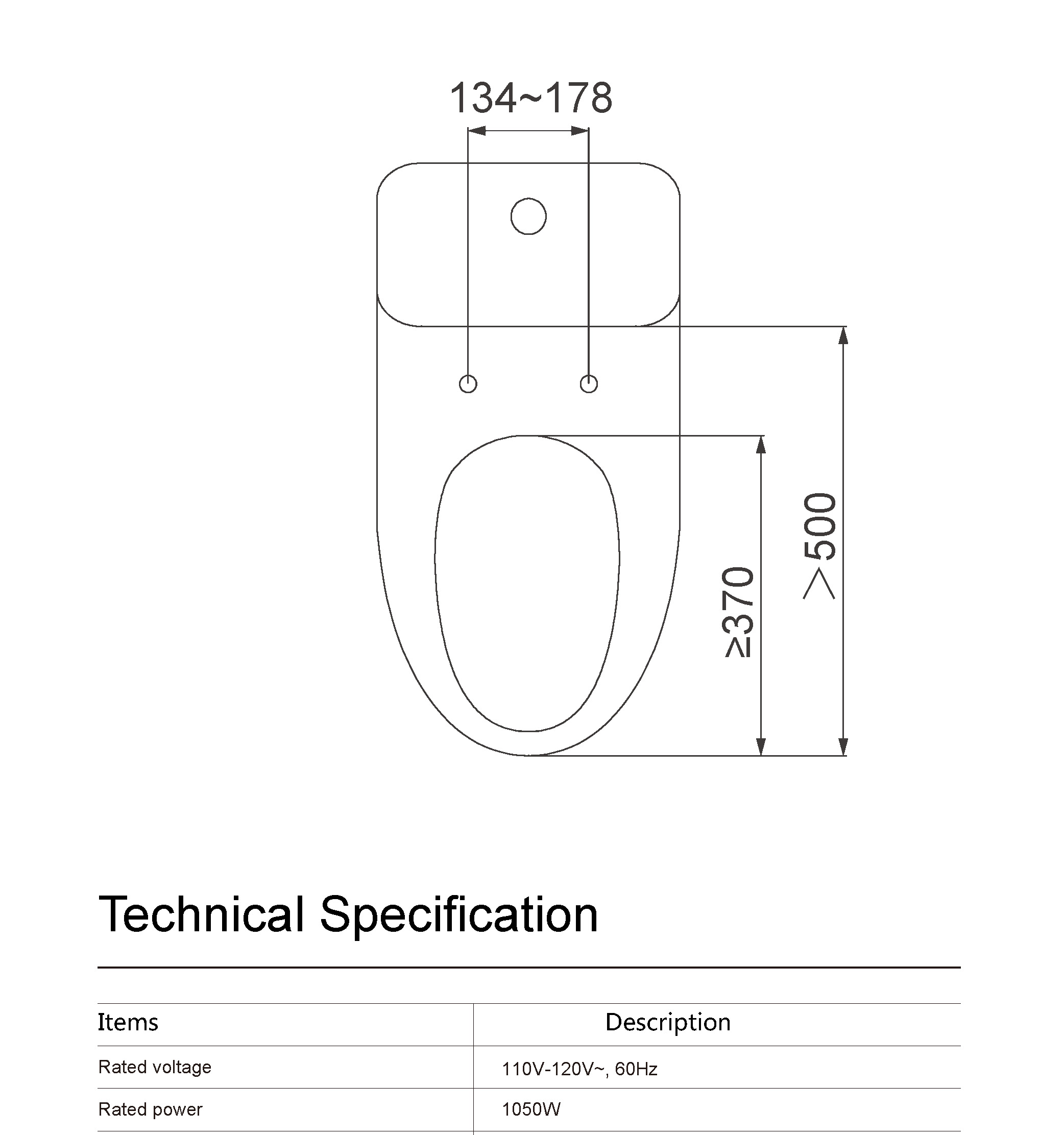 TE001 IKAHE electric smart toilet bidet bathroom sanitary ware intelligent smart bidet