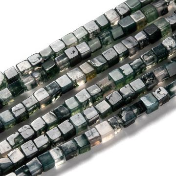 Pandahall 4mm Faceted Cube Natural Moss Agate Beads: Detailed Search Engine Results
