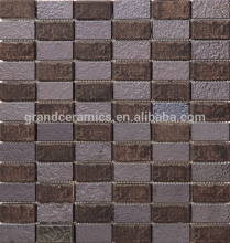 300X300 Black polished pebbles swimming pool tile