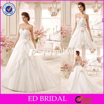 CE1324 Very Sexy Sweetheart Organza Cathedral/Royal Train Wedding Dresses