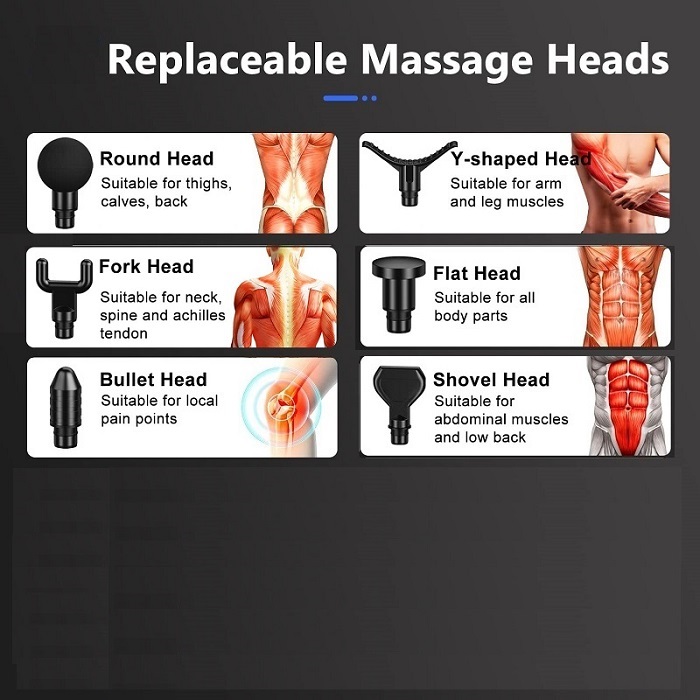 Fascia Gun With 6pcs Massage Head Jpg