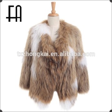 Factory direct wholesale lady's fur knitted garment/raccoon fur knitted garment/knitted raccoon fur