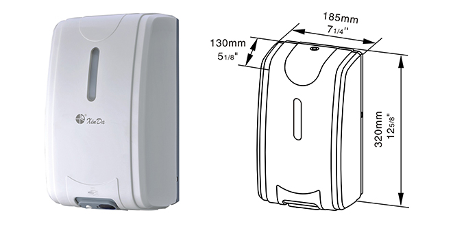 Distributeur sanitaire avec capteur sans contact Sanitation Dispenser with Touch free sensor