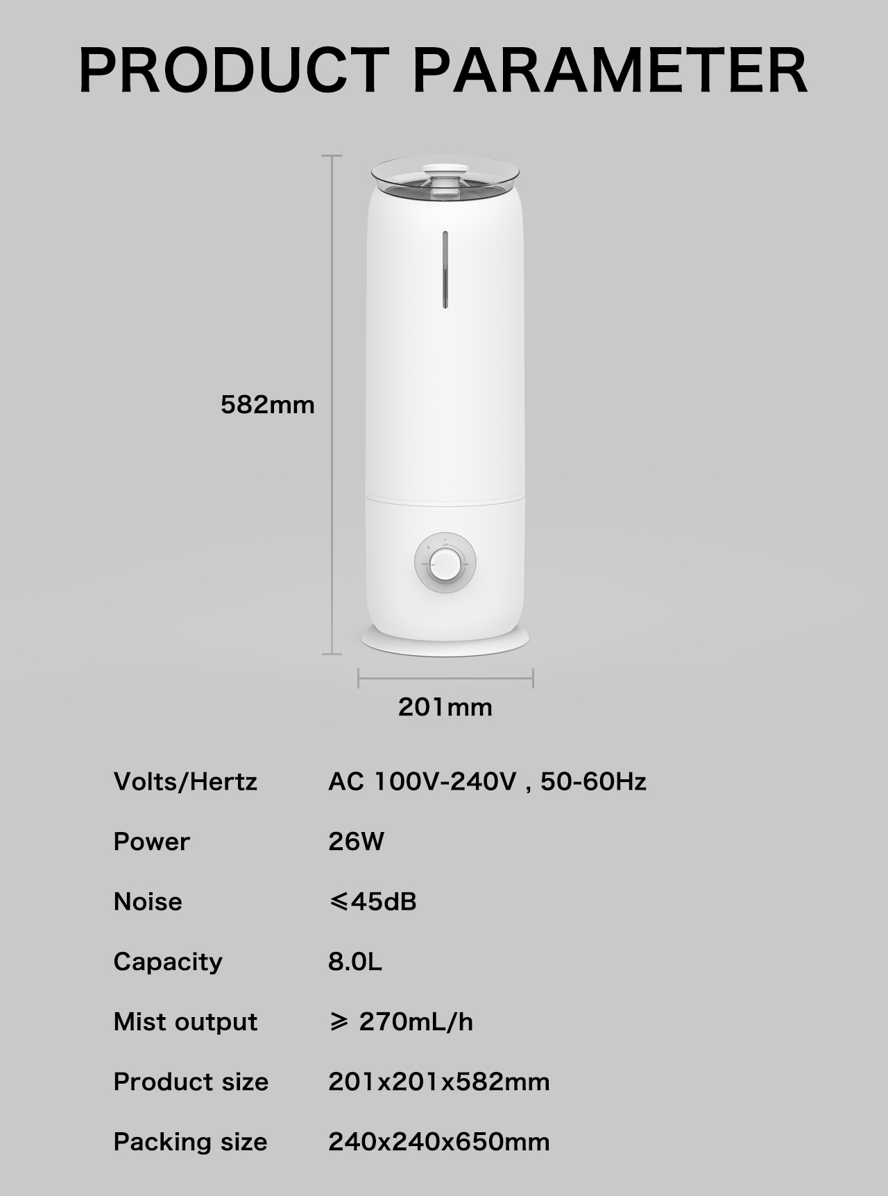HTJ-2288A humidifier specification HTJ-2288A humidifier specification