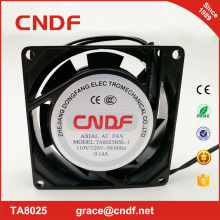 CNDF have CE with 2 years warranty transformer cooling fan 80x80x25mm TA8025HSL-1  110/120VAC