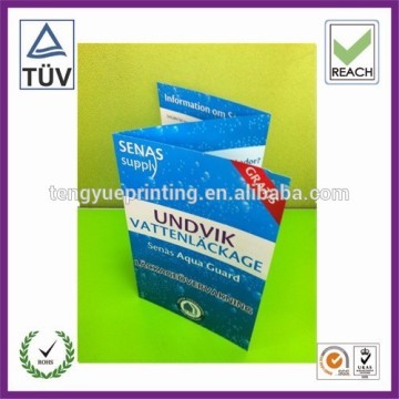 z shape floded glossy paper flyer for cosmetic /cosmetic brochure