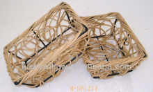 Chic wicker basket & wicker flower pot