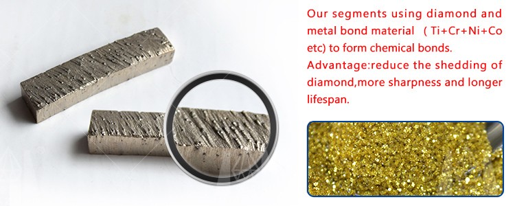 Sample test diamond concrete segment for wet drilling core bit