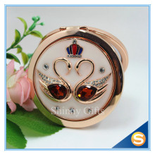 Shinny Gifts Personalized Metal Collection Compact Mirror For Wedding Souvenir