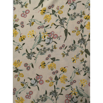 Stripe Flower Rayon Voile 60S Printing Woven Fabric