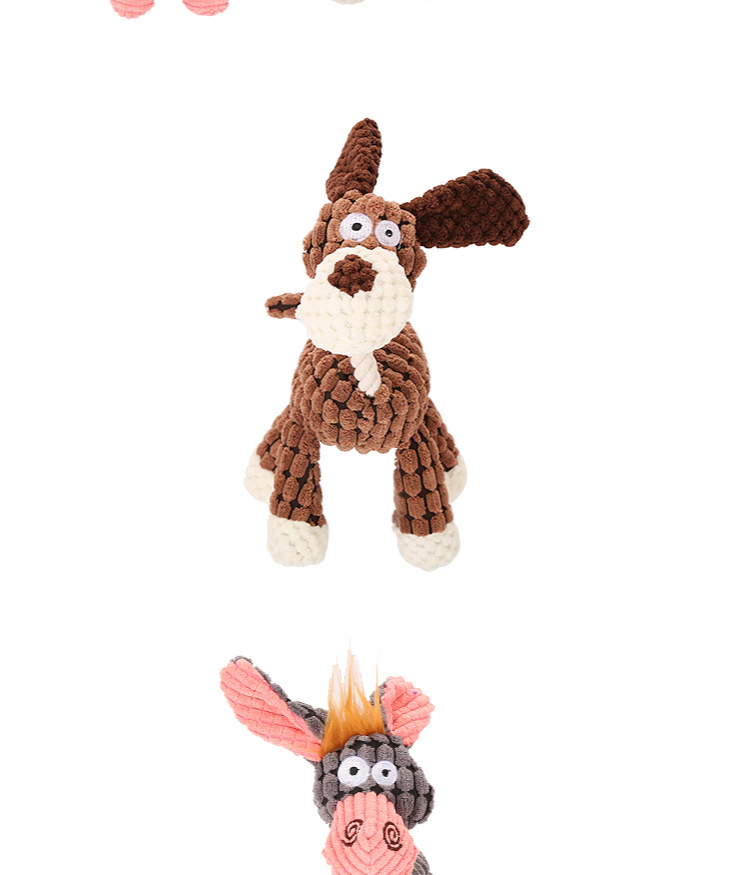 Wholesale Pet Products Donkey Dog Toys Shape Plush Dog Toy with Rope