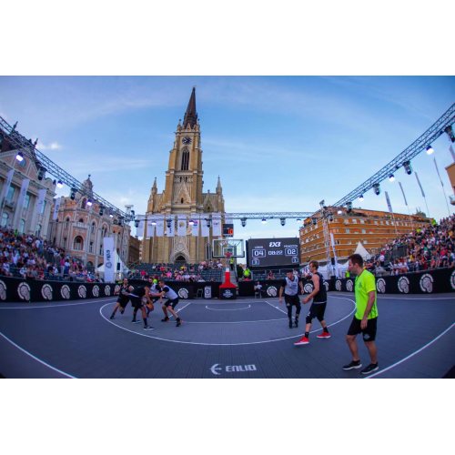 FIBAは屋内および屋外のバスケットボールフローリングTPEマテリアルFIBA 3x3公式裁判所を承認しました