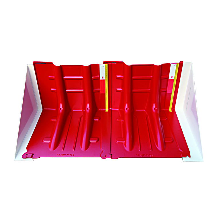 Moveable flood control barrier flood prevention for door