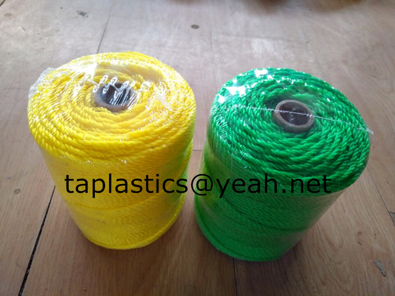 3 strand nylon rope price 3mm blue green color taian rope net