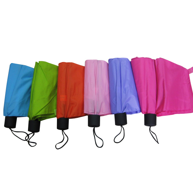 Manual Open Pongee Fabric 3 Fold Umbrella (3FU012)