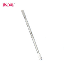 Stainless steel double end cuticle nail pusher