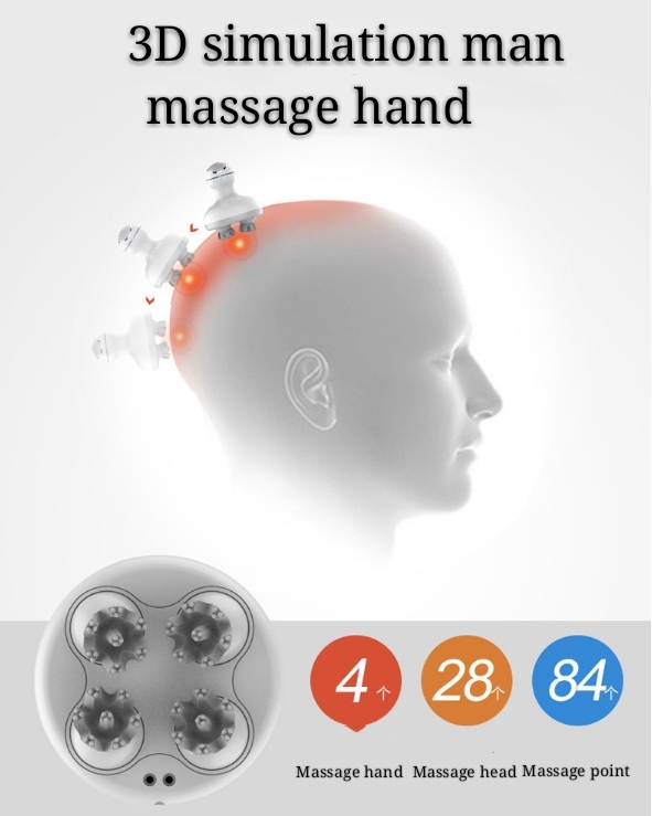 Cordless Easy Handheld Claw Head Massager