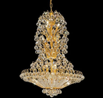 Unique golden brilliant cut crystal chandelier ball