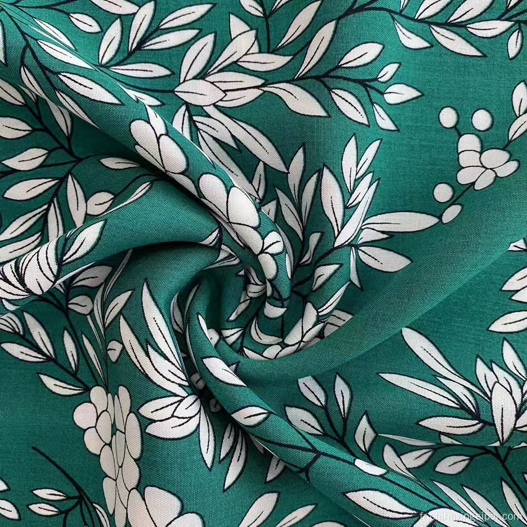 Matière de viscose florale tissu de la rayonne tissée tissé.