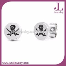 Skull Earring Findings Wholesale Stainless Steel Silver Earring