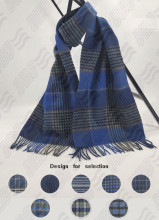 WOOLEN CASHMERE WOOL TARTAN SCARVES