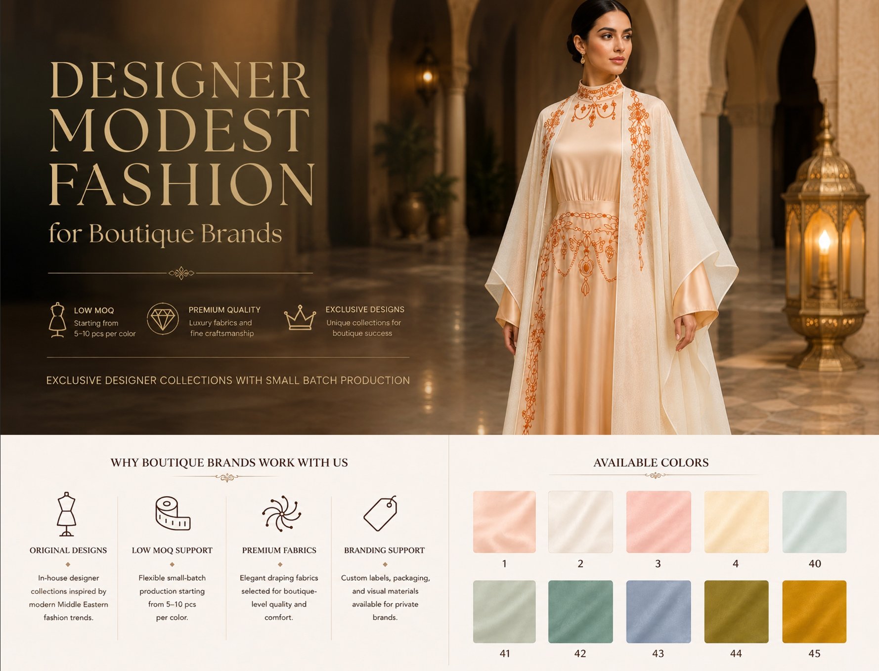 نمای کلی محصول شنل دوزی شامپاین champagne embroidered cape abaya product overview