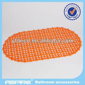 pvc foam bath mat orange color