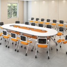 Flip Top Mobile Folding Conference Table for Classrooms and Media Centers