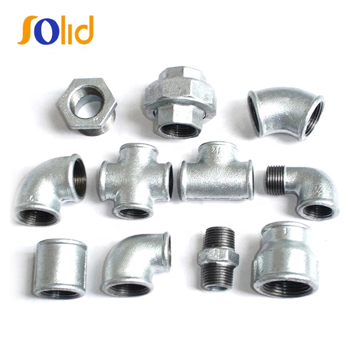 Manufacture En10242 Hot-dip Galvanized Black Thread Plumbing Malleable Casting Iron Pipe Fittings