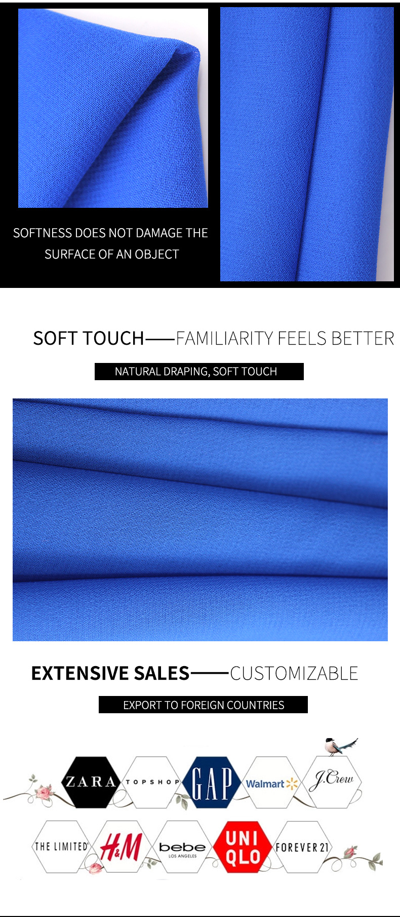 100% Polyester Crepe Chiffon Fabric for Wedding Dress